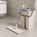 Simple-Mop – Flaches Wischsystem mit 2-Kammer-Eimer & 10 Mikrofaserpads