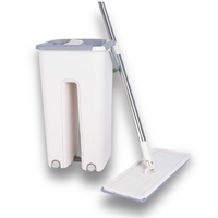 Simple-Mop – Flaches Wischsystem mit 2-Kammer-Eimer & 10 Mikrofaserpads