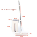 Simple-Mop – Flaches Wischsystem mit 2-Kammer-Eimer & 10 Mikrofaserpads